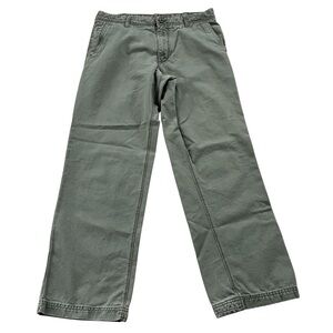 Timberland Olive Green Khakis 34/32 Twill Utility Pants Flat Front Mens Chinos